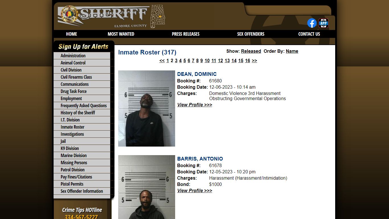 Page 2 Current Inmates Booking Date Descending - Elmore County AL ...